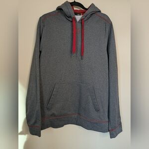 Under Armour Gray Men's Hoodie with Red Highlights Size L